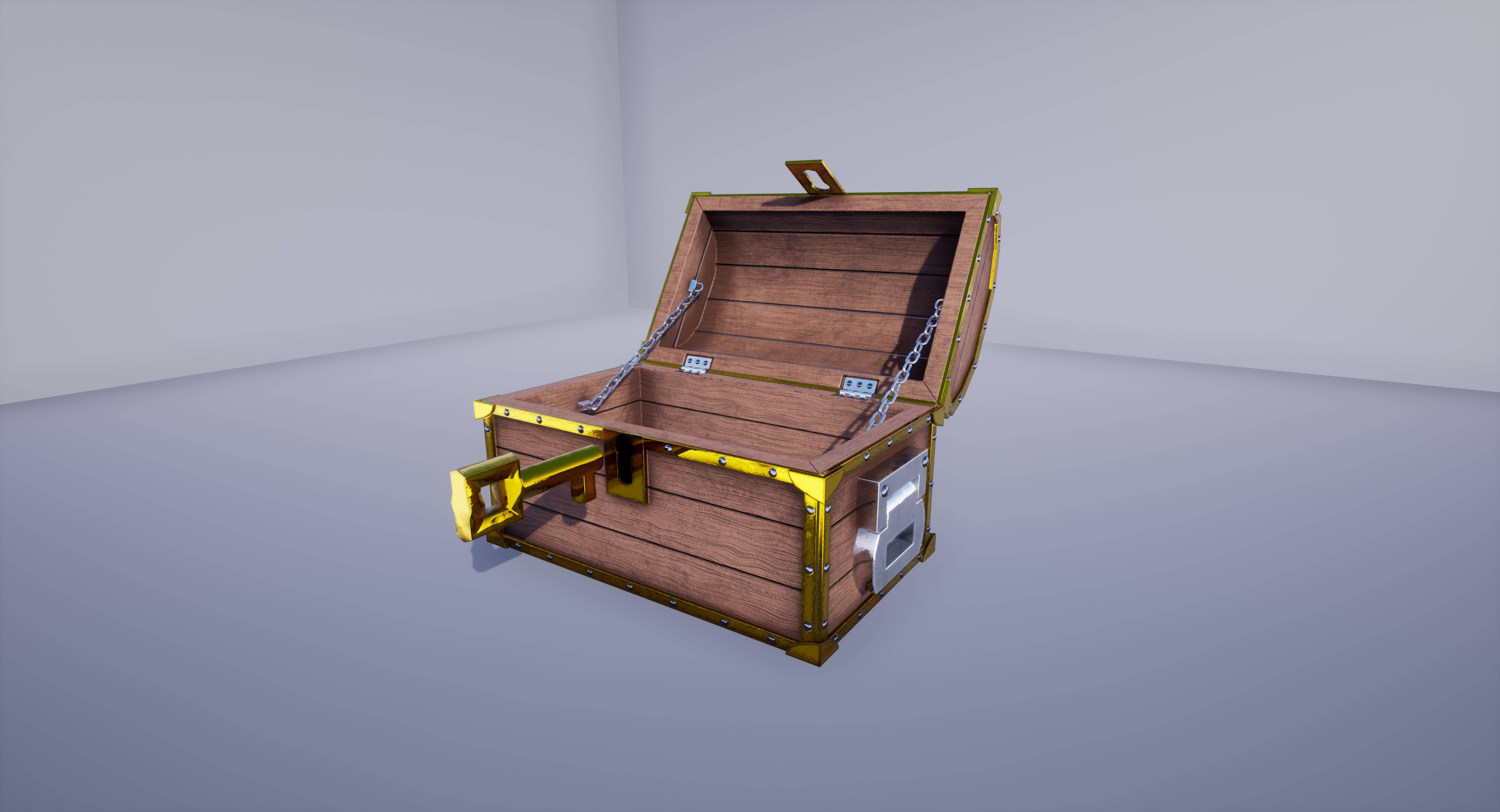 Subdivision High-Poly Treasure Chest 3D model_28