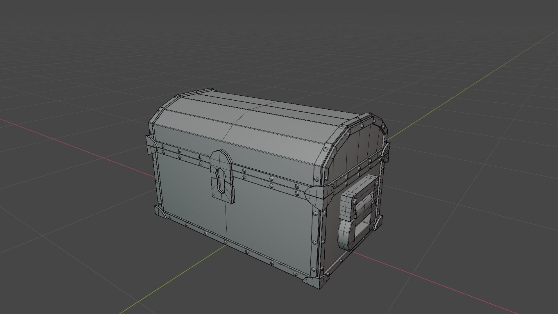 Subdivision High-Poly Treasure Chest 3D model_4