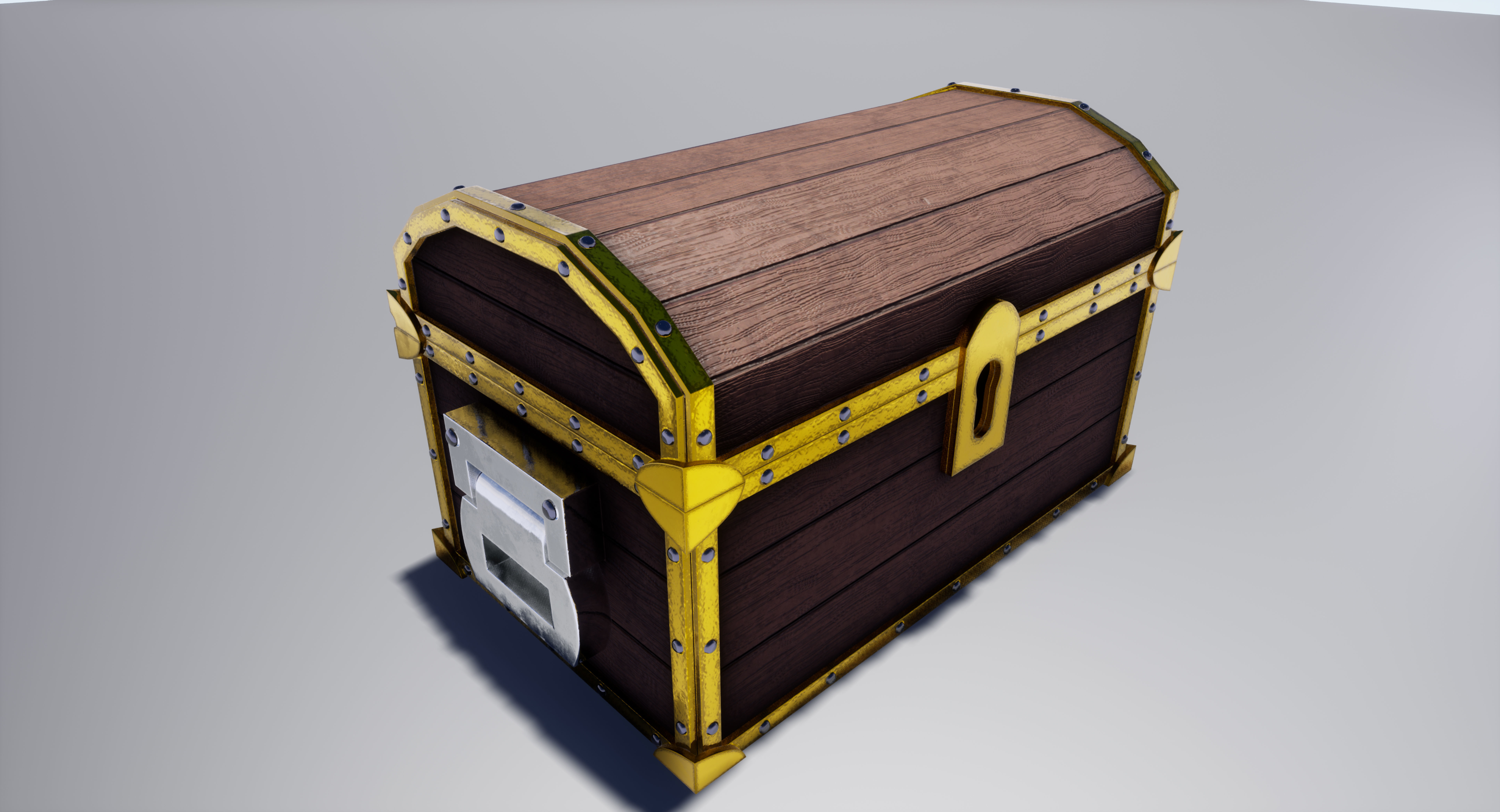 Subdivision High-Poly Treasure Chest 3D model_35