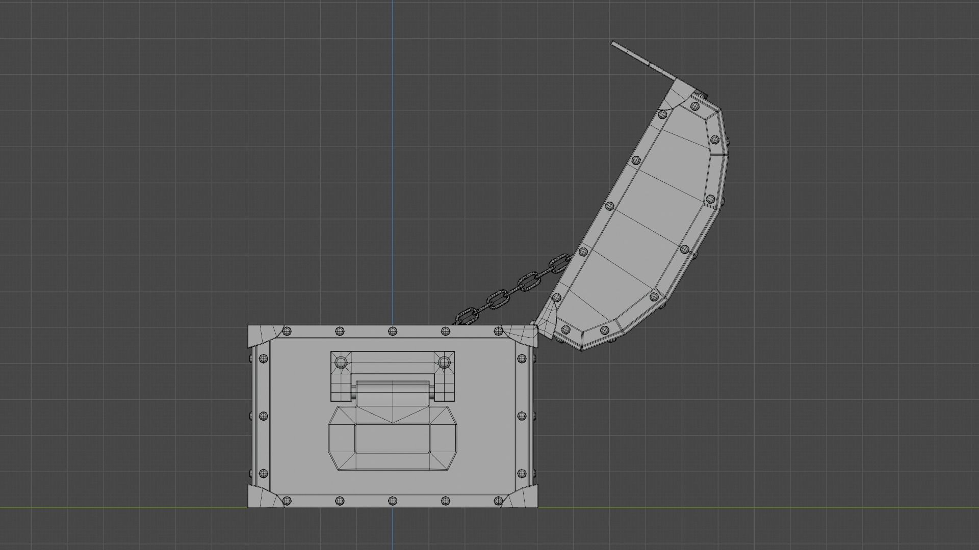 Subdivision High-Poly Treasure Chest 3D model_8