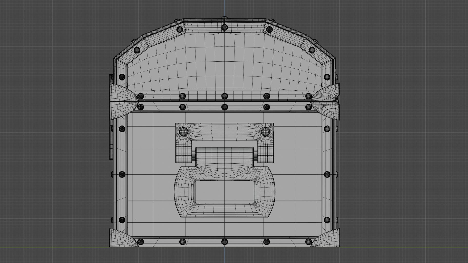 Subdivision High-Poly Treasure Chest 3D model_7
