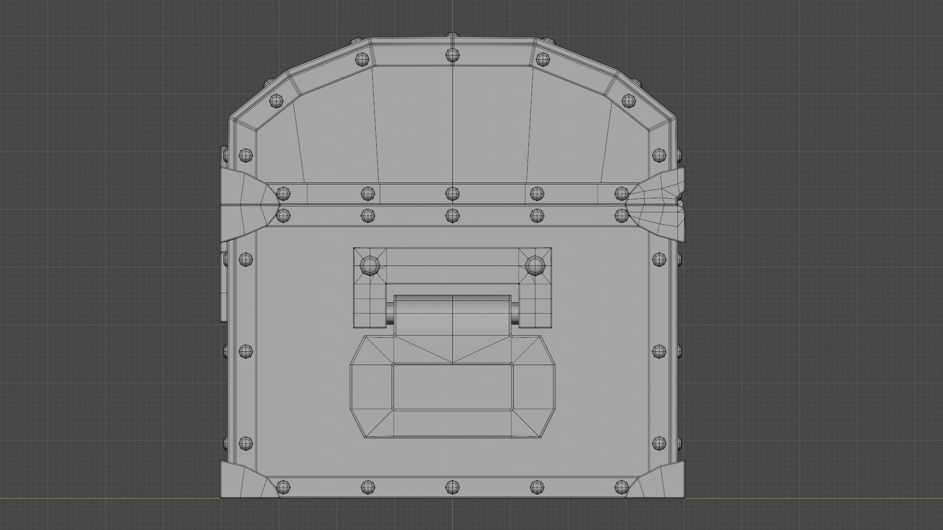Subdivision High-Poly Treasure Chest 3D model_6