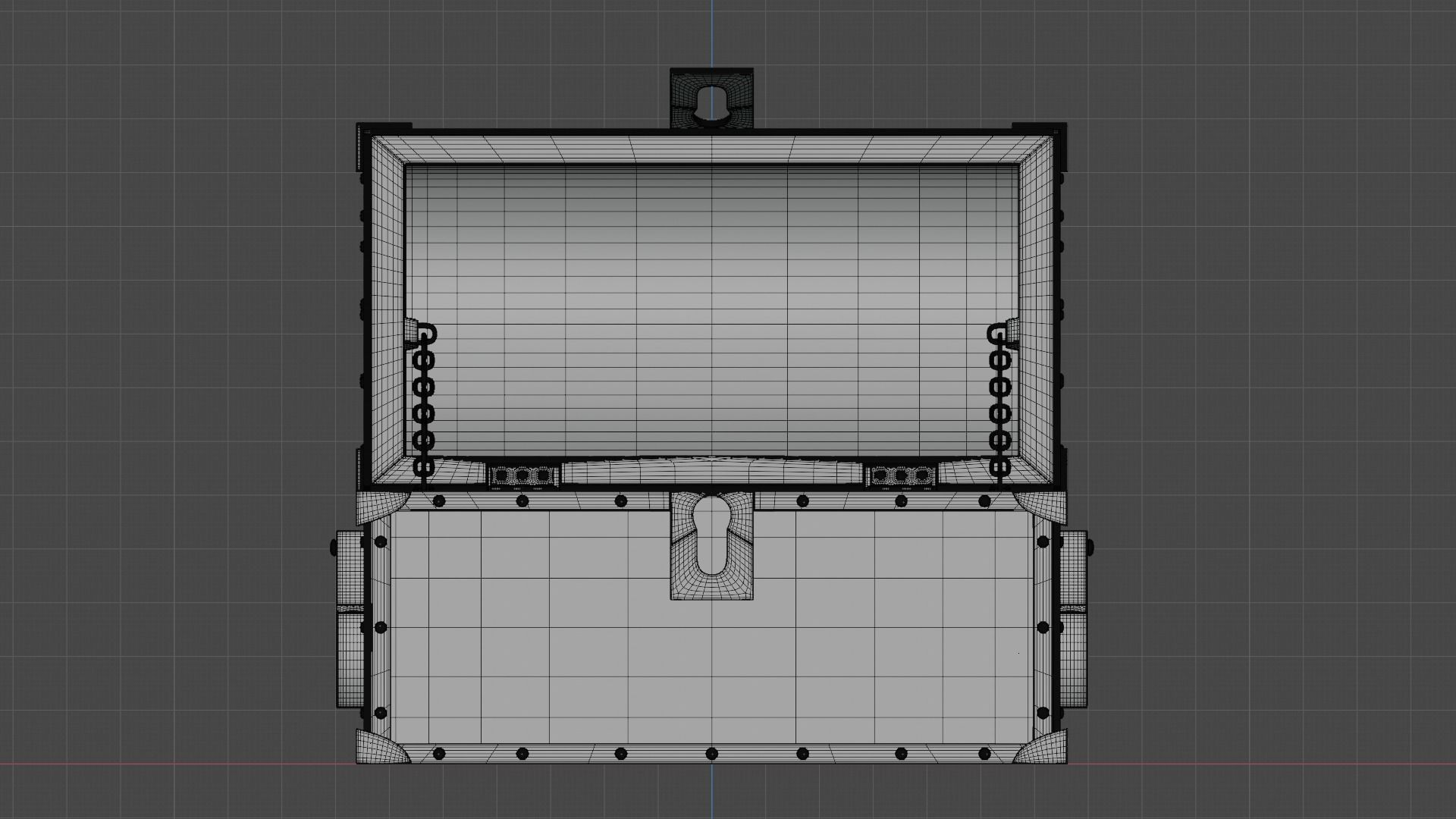 Subdivision High-Poly Treasure Chest 3D model_11
