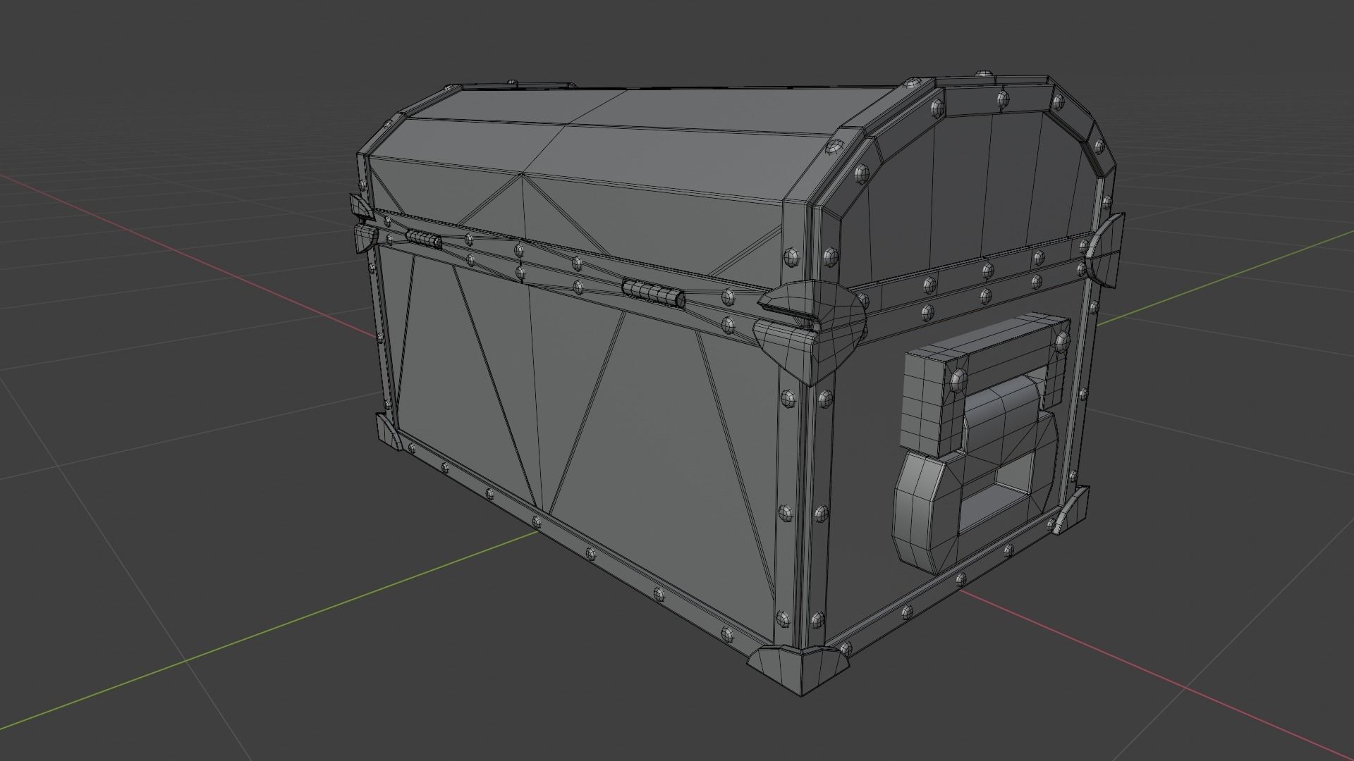 Subdivision High-Poly Treasure Chest 3D model_14