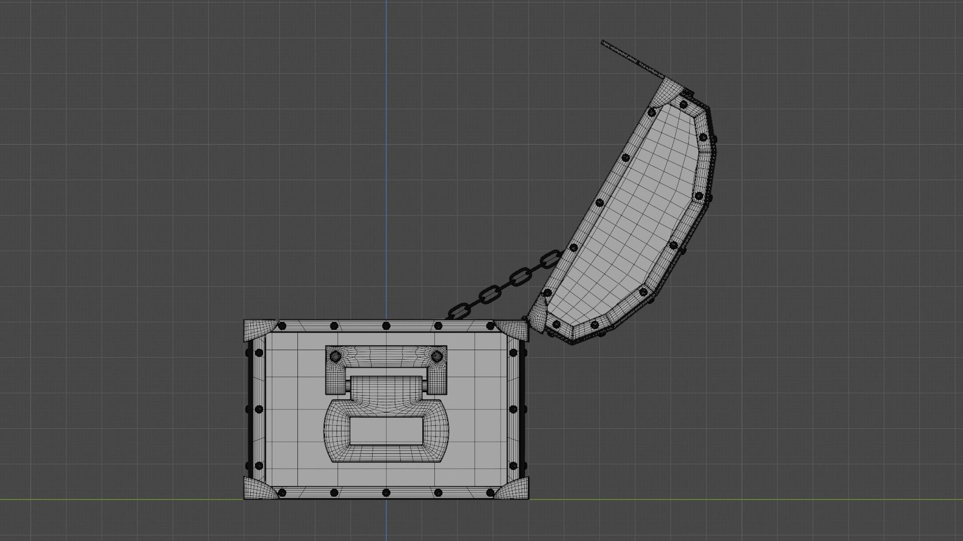 Subdivision High-Poly Treasure Chest 3D model_9