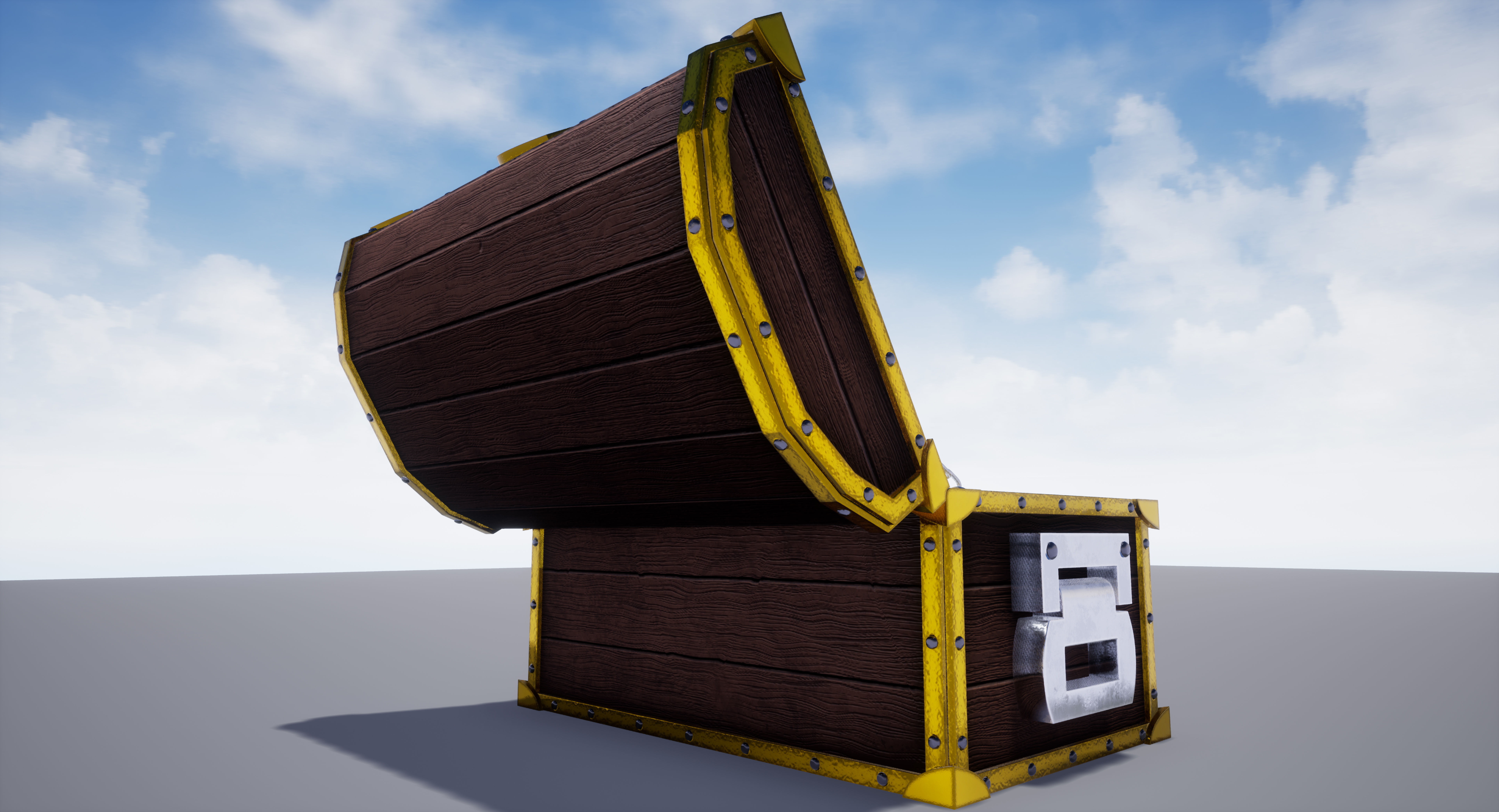 Subdivision High-Poly Treasure Chest 3D model_32