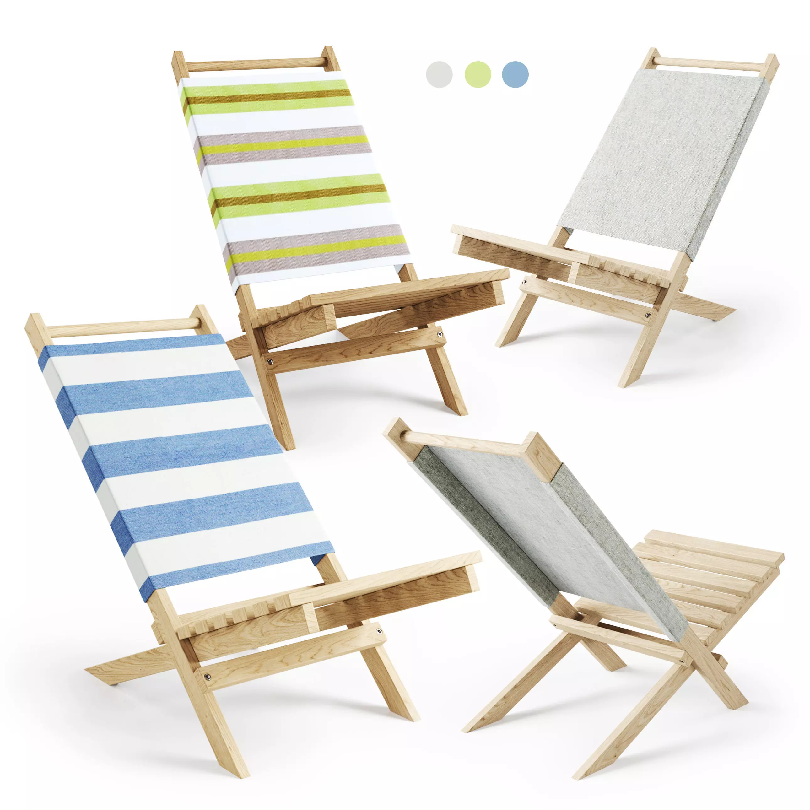 Pepitu Deck Chair 3D model_0