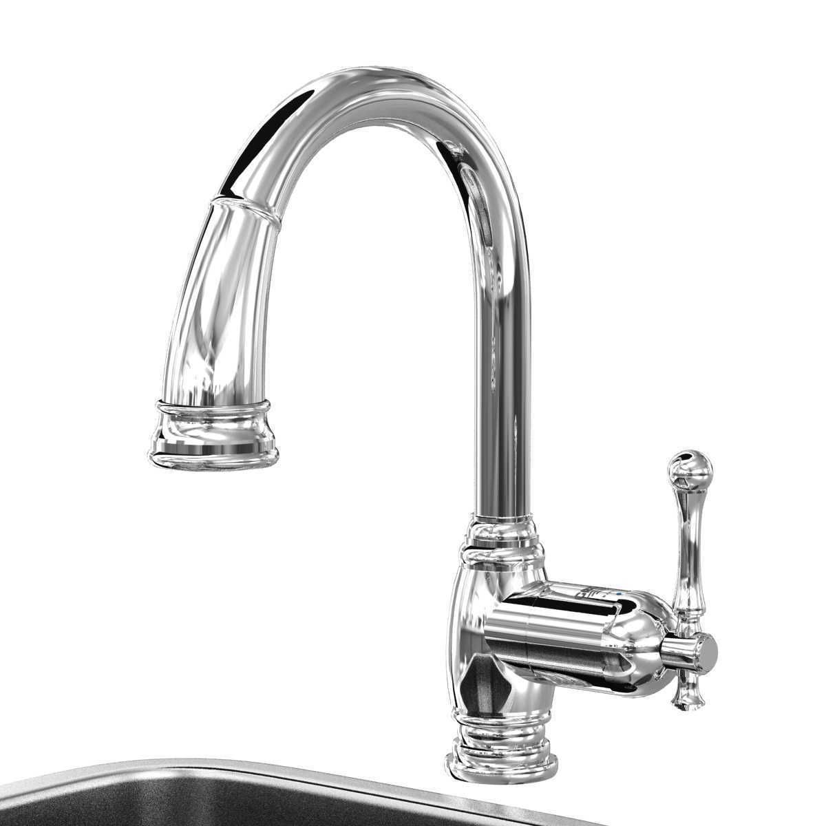 Grohe Bridgeford Faucet and Steel Queen Stainless Steel sink  3D model_9