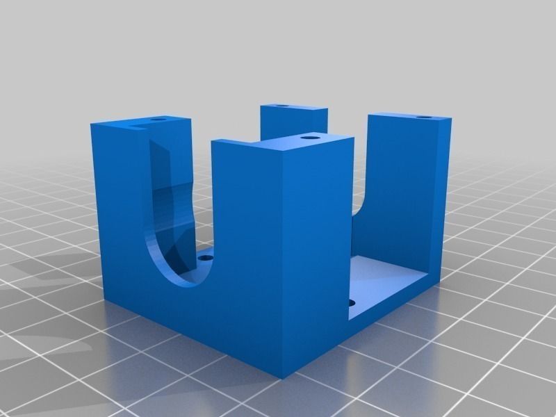 Mount for Cheap chinese E3D replica print head Free 3D print model_2