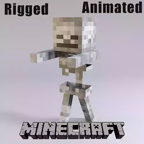 Minecraft Skeleton rigged animated