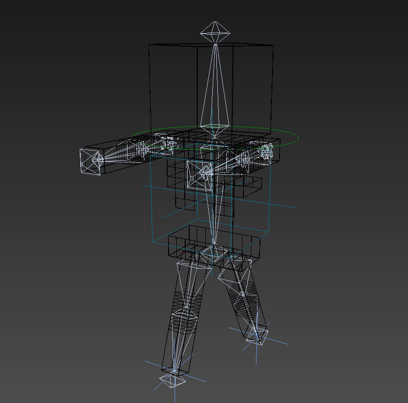 Minecraft Skeleton rigged animated 3D model_4