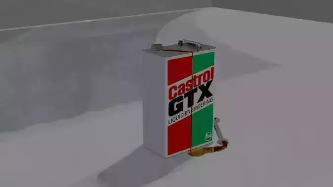Castrol GTX Engine OIl Tin 5Ltr 3D model