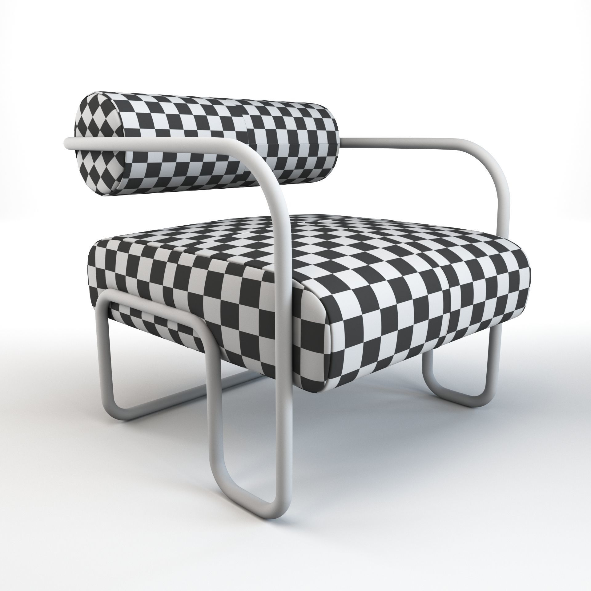 Armchair leather lounge chair Free 3D model_5