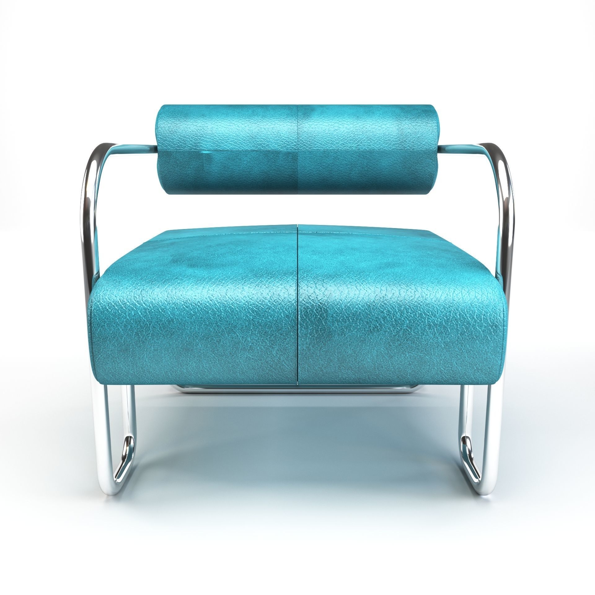 Armchair leather lounge chair Free 3D model_2