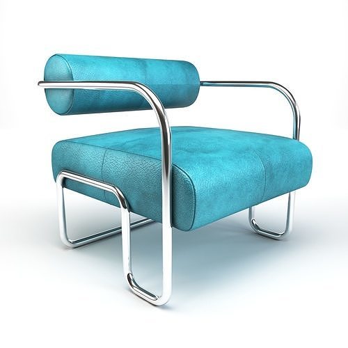 Armchair leather lounge chair Free 3D model