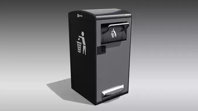 Bigbelly HC5 Single Station Low-poly 3D model