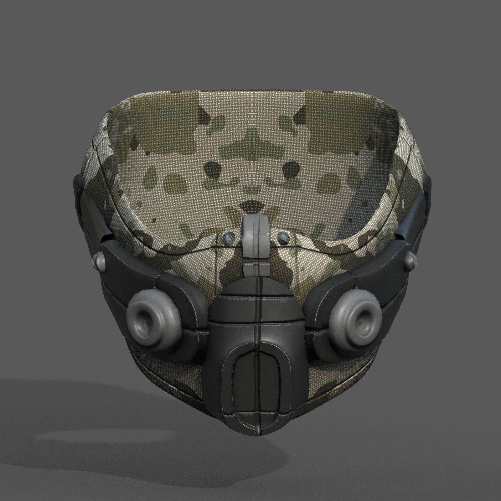 Gas mask respirator scifi futuristic 3d Low-poly 3D model_2