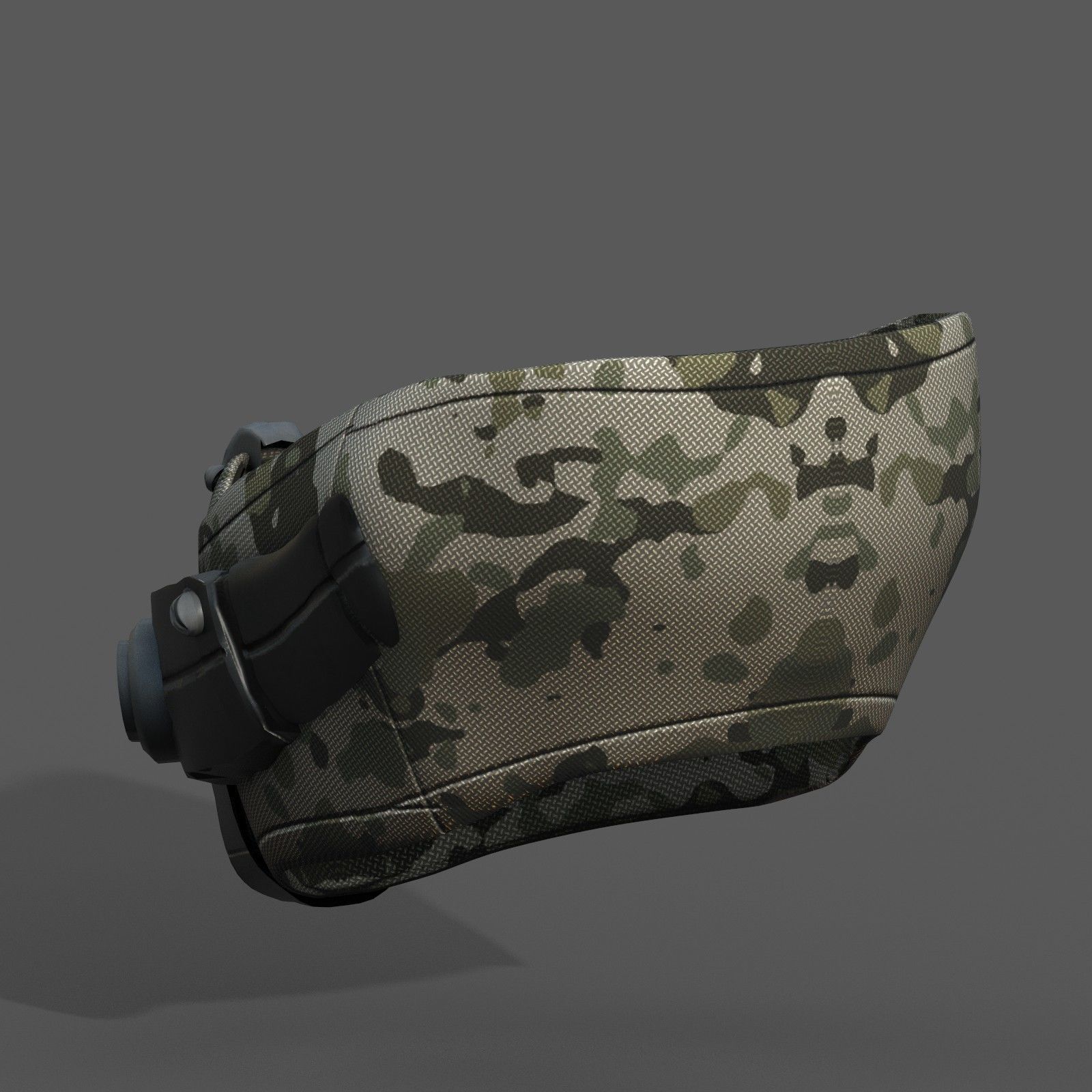 Gas mask respirator scifi futuristic 3d Low-poly 3D model_1