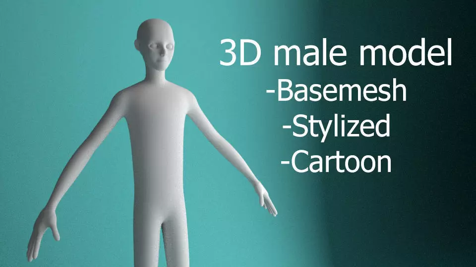 Male Stylized Body Low-poly 3D model