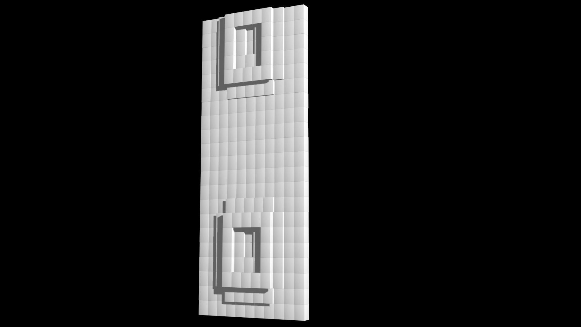 3d Mapping Wall in and out Boxes  3D model_11