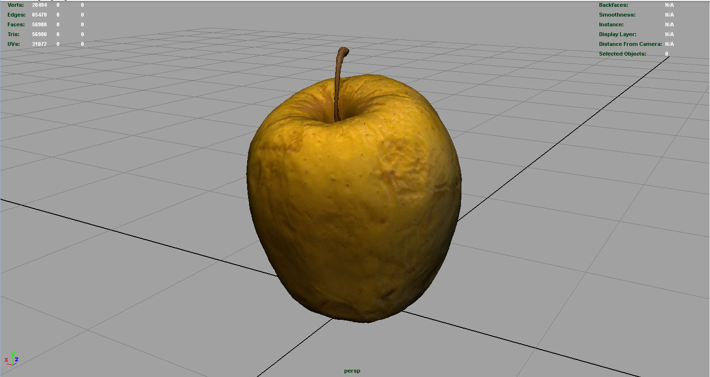 Apple Low-poly 3D model_7
