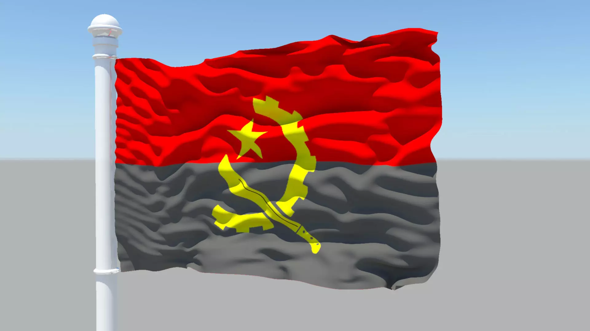 Angola Flag 3D model_0