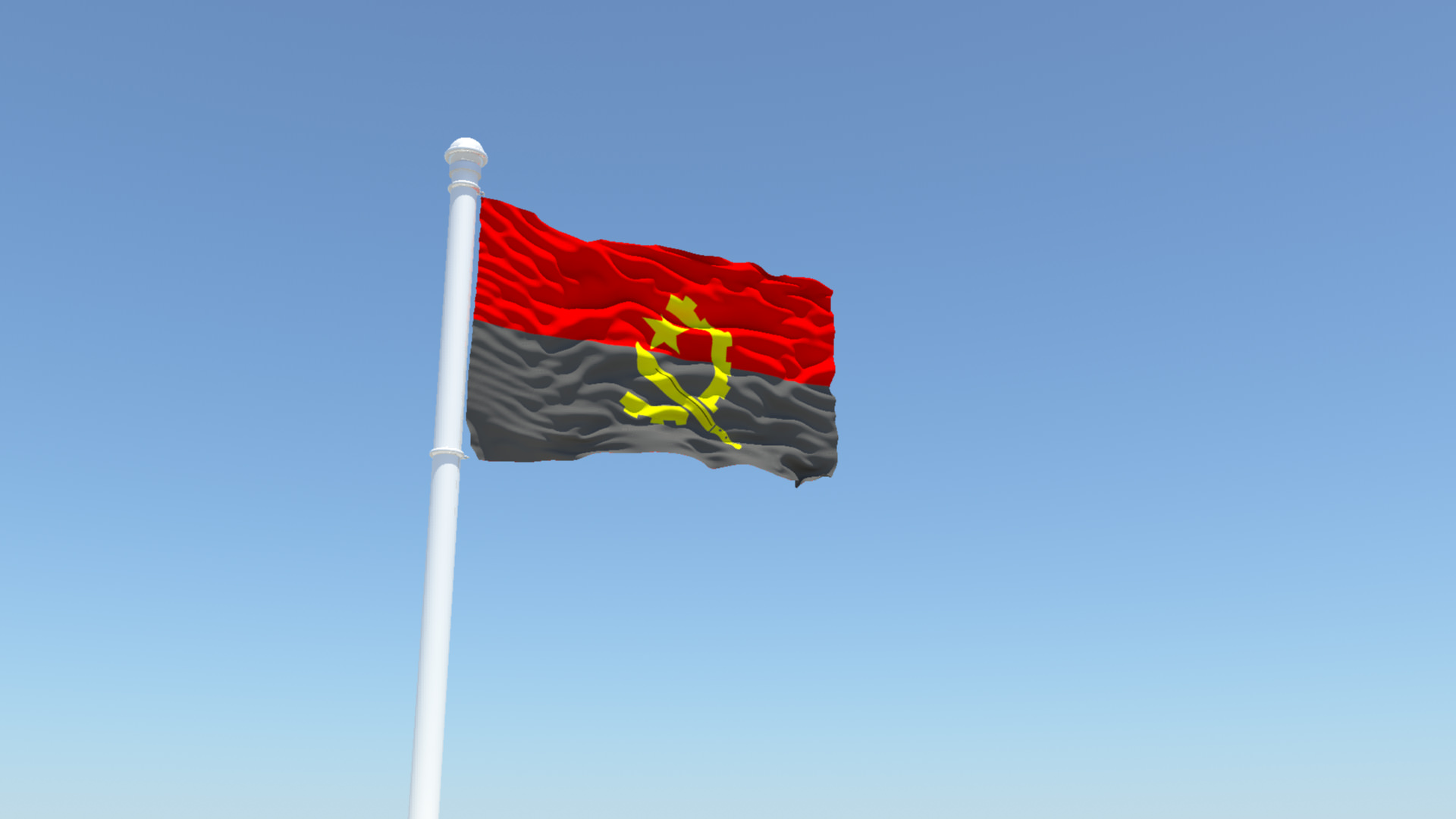 Angola Flag 3D model_1