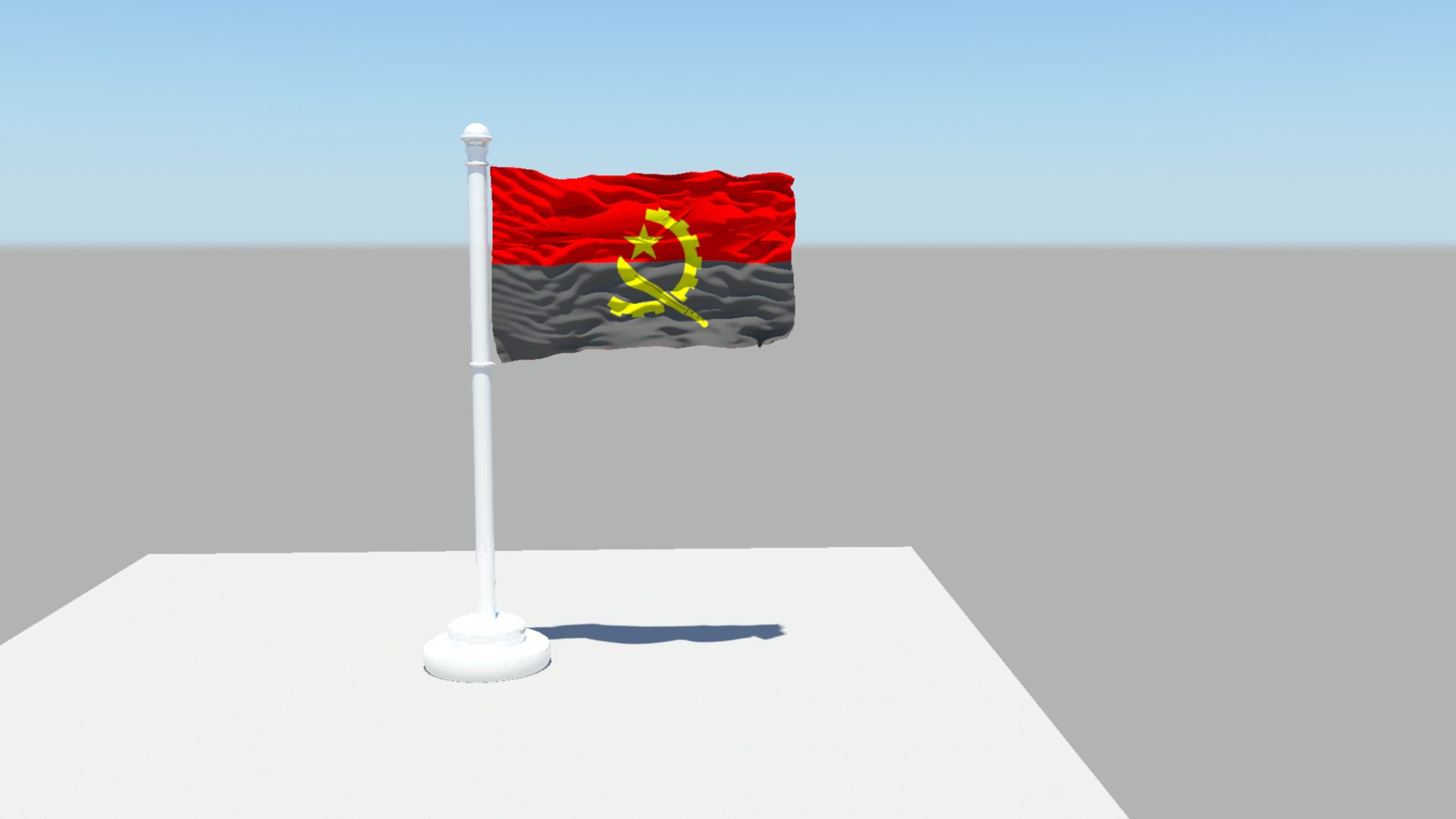 Angola Flag 3D model_2