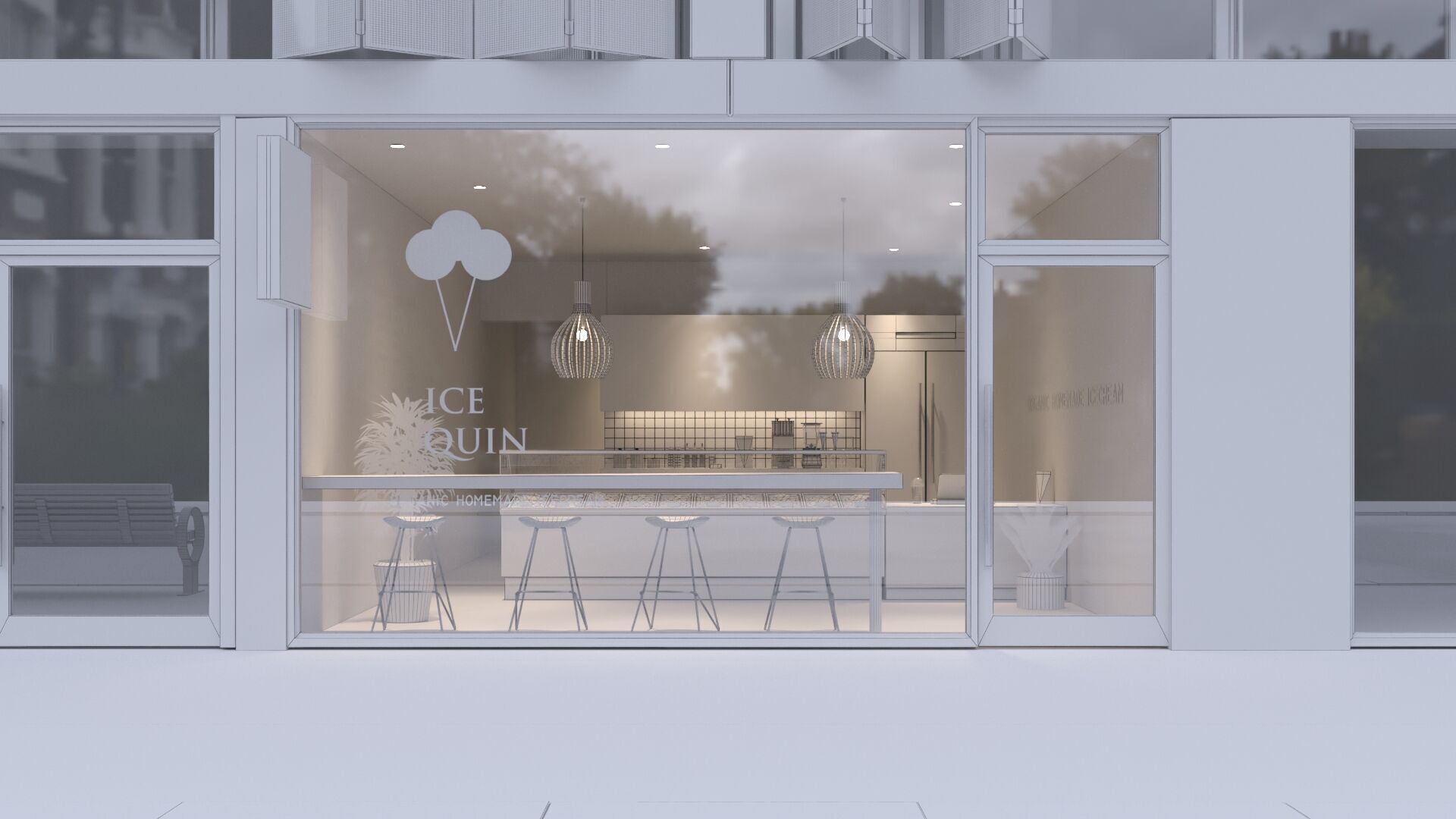 Interior Scene 03 - Ice Cream Shop  3D model_3