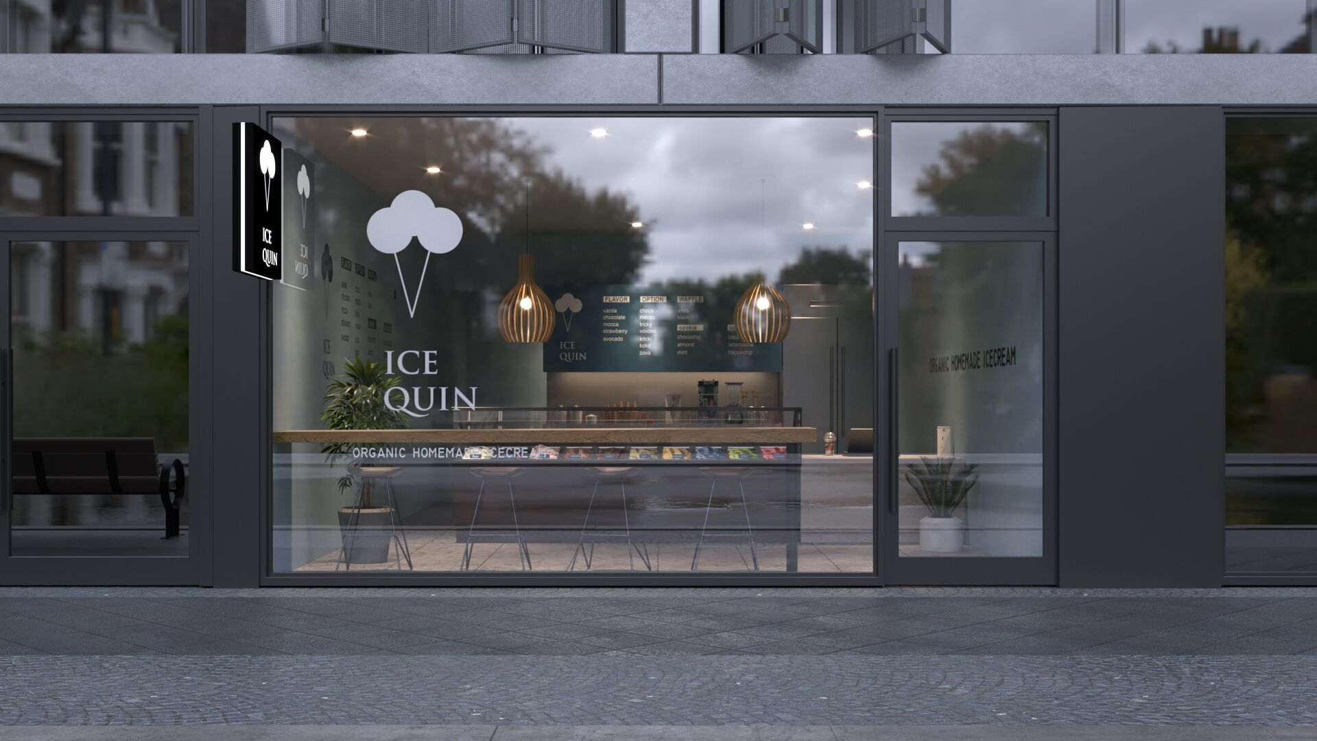 Interior Scene 03 - Ice Cream Shop  3D model_1