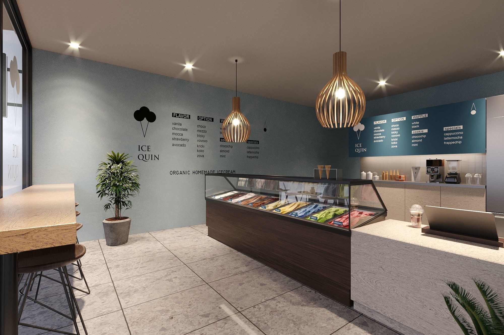 Interior Scene 03 - Ice Cream Shop  3D model_4