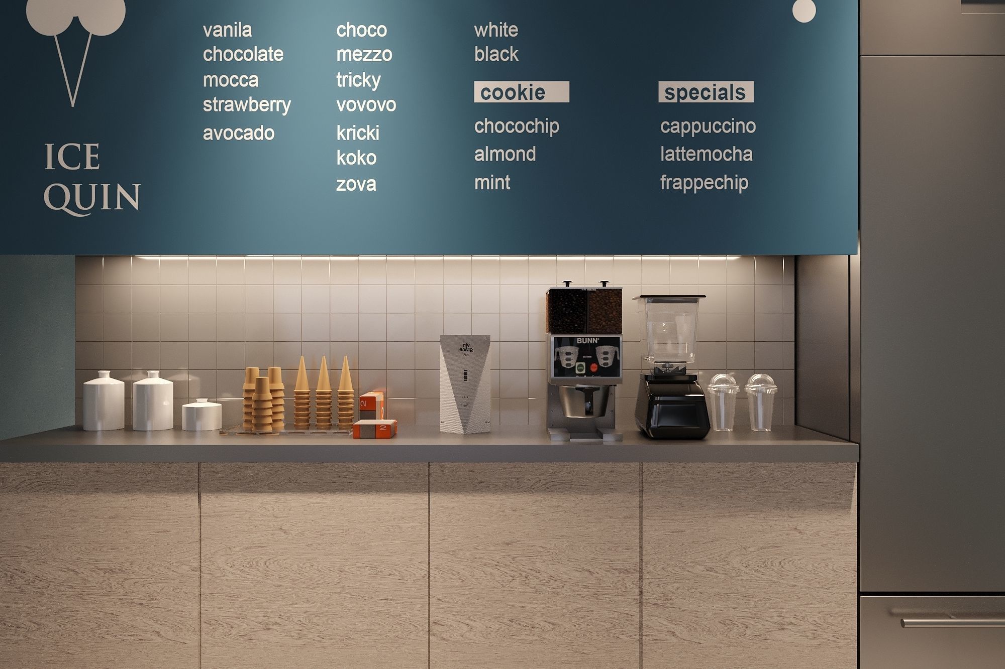 Interior Scene 03 - Ice Cream Shop  3D model_5