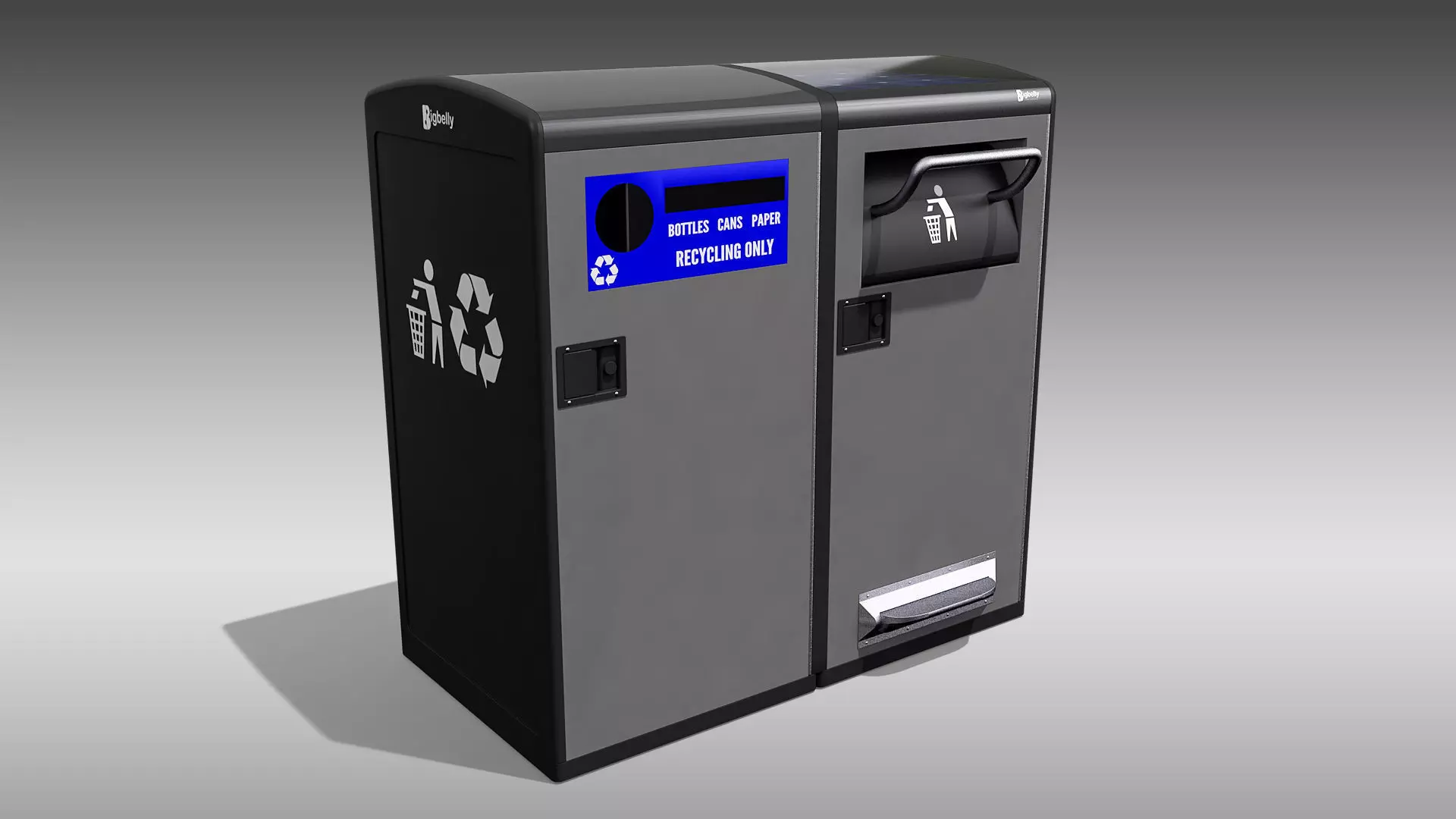 Bigbelly Double Station Low-poly 3D model_0