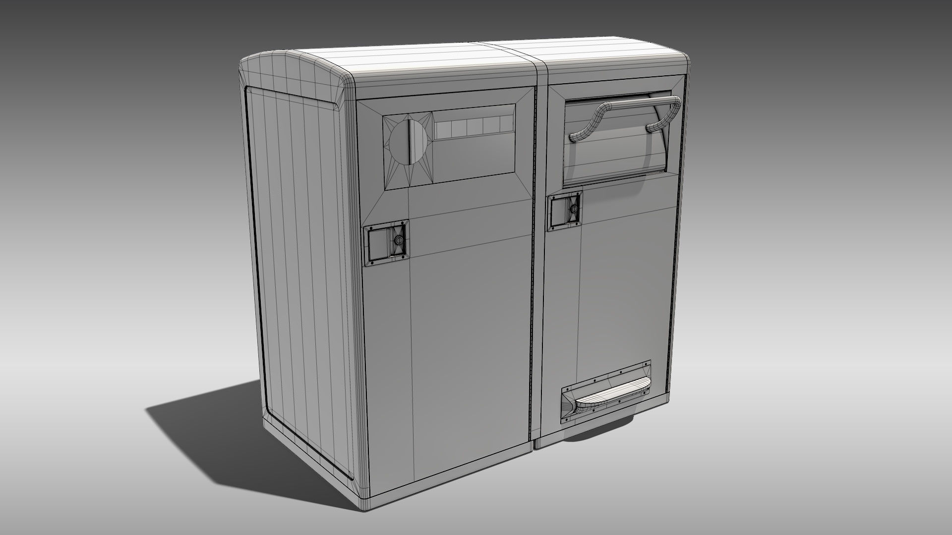 Bigbelly Double Station Low-poly 3D model_13