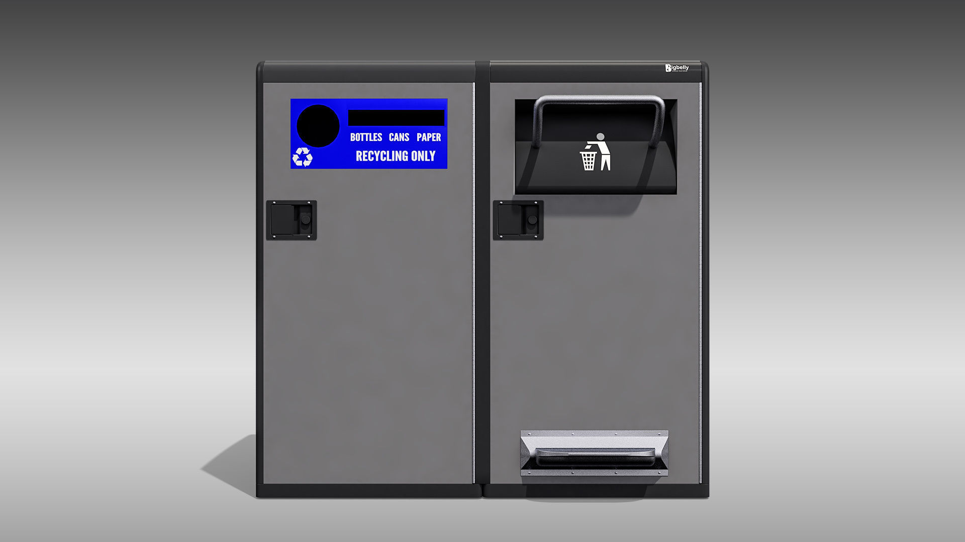 Bigbelly Double Station Low-poly 3D model_2