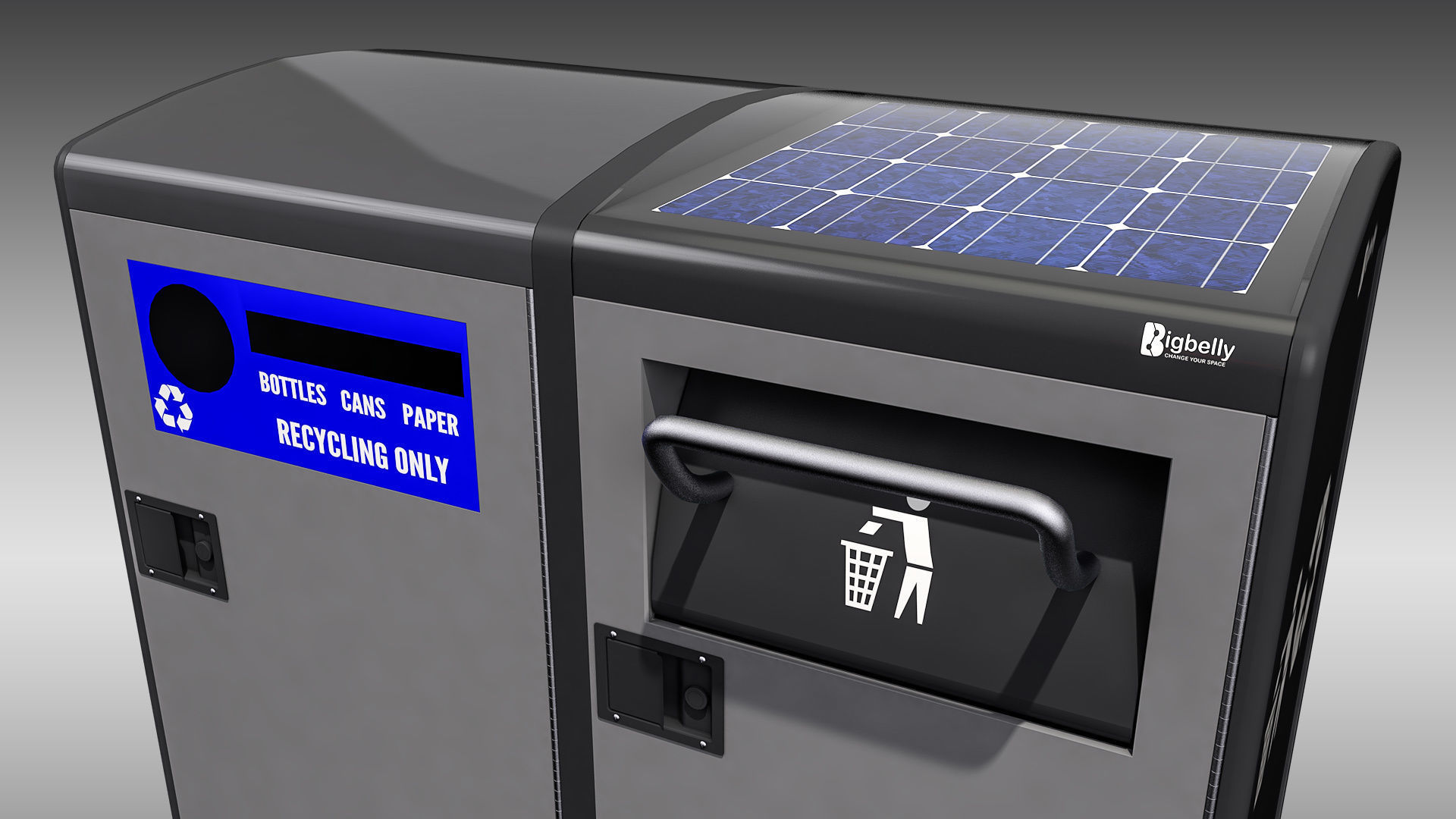 Bigbelly Double Station Low-poly 3D model_1