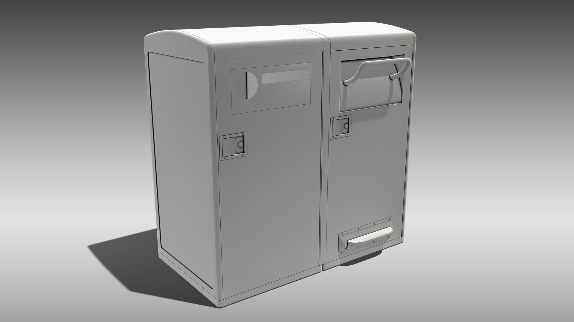 Bigbelly Double Station Low-poly 3D model_12