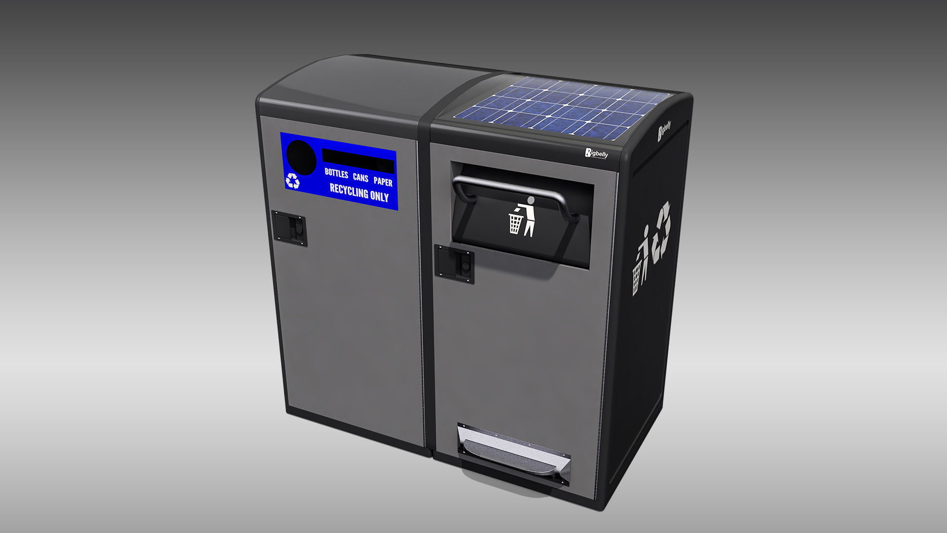 Bigbelly Double Station Low-poly 3D model_4