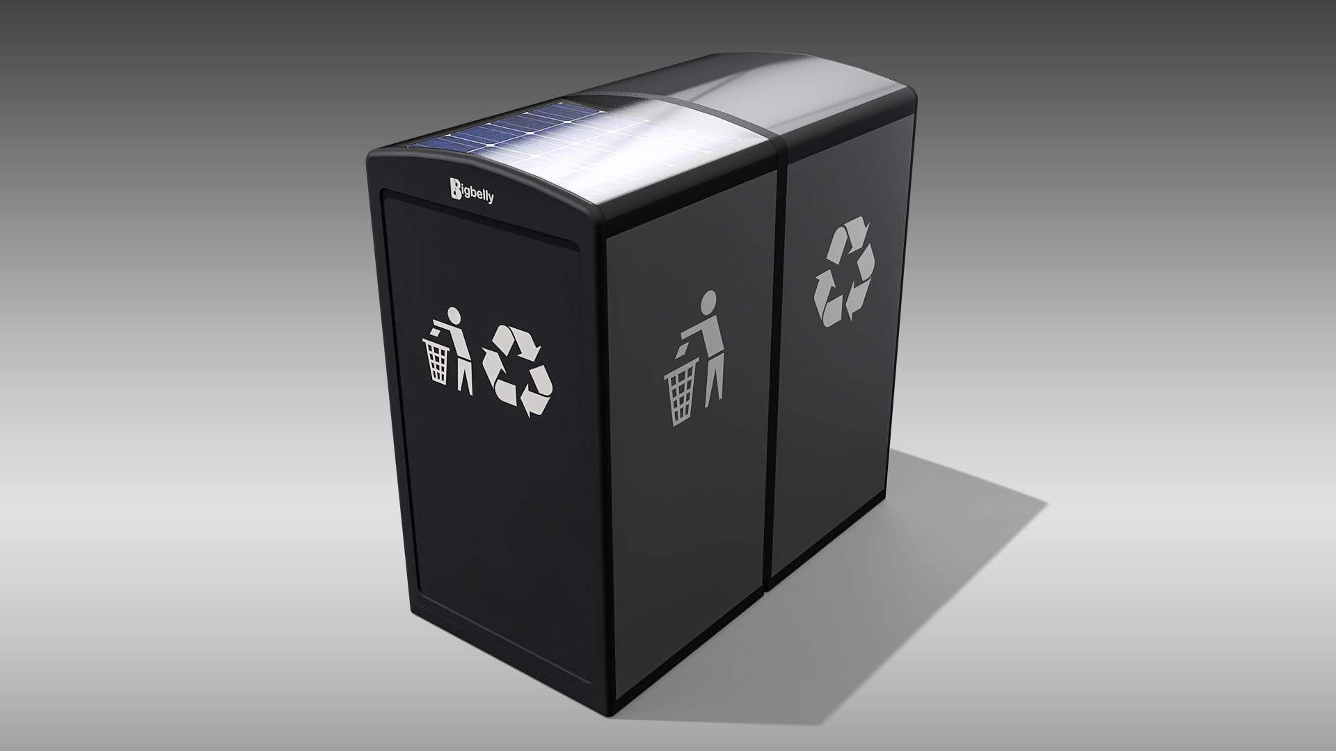 Bigbelly Double Station Low-poly 3D model_5