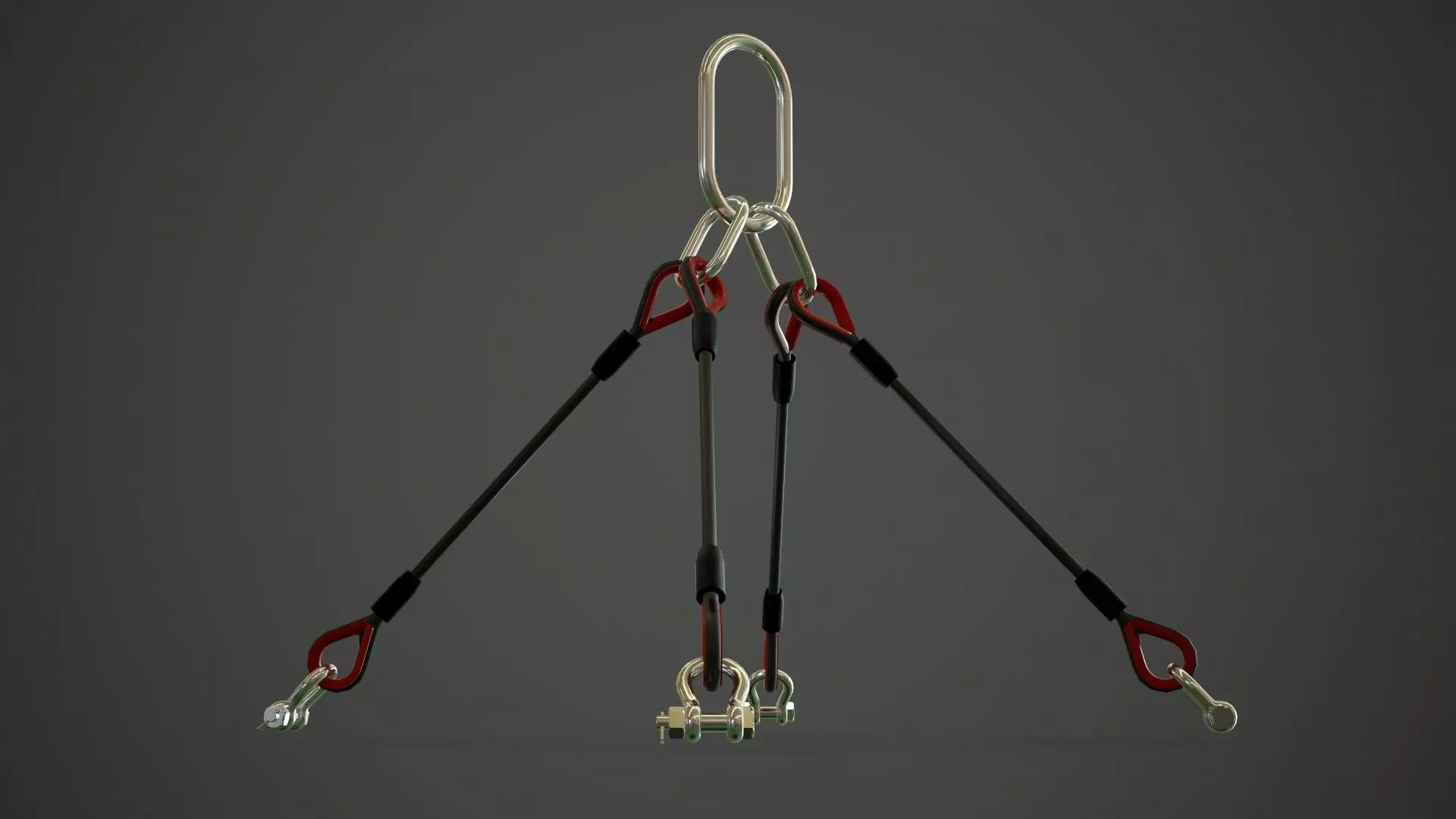 Symmetric sling assembly 3D model_0