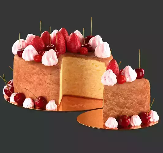 Red Fruit Sponge Cake