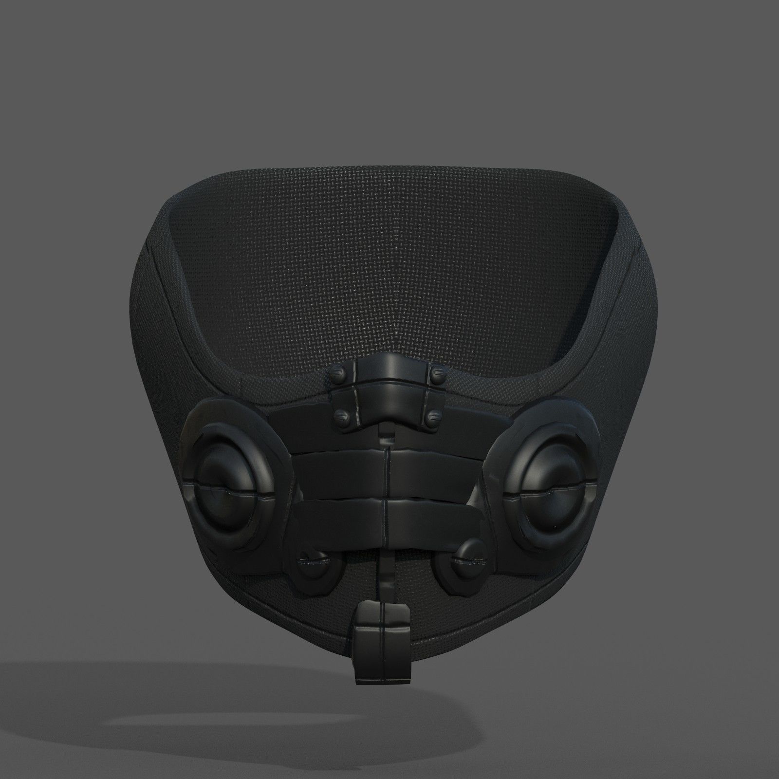Gas mask respirator scifi futuristic 3d  Low-poly 3D model_2