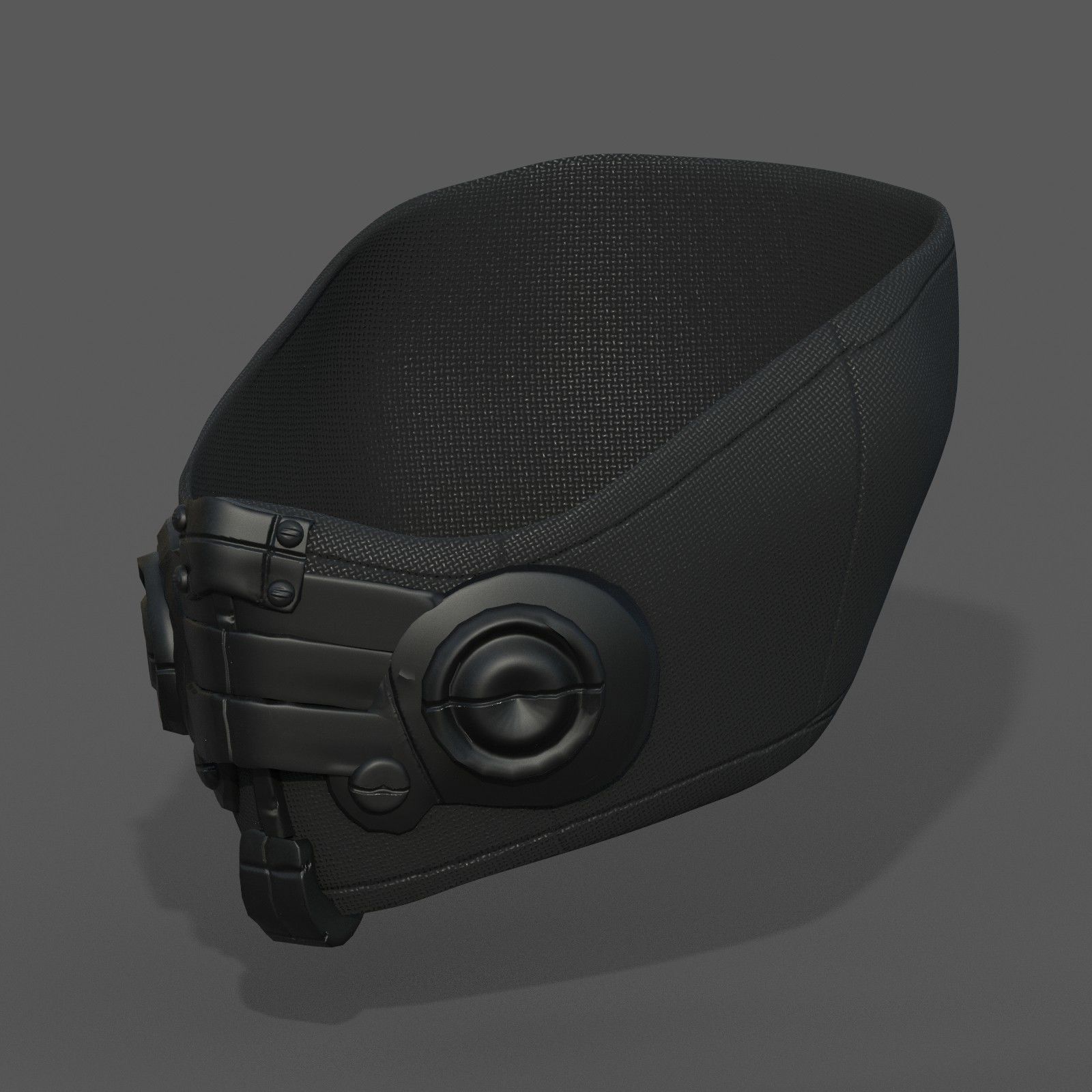 Gas mask respirator scifi futuristic 3d  Low-poly 3D model_1