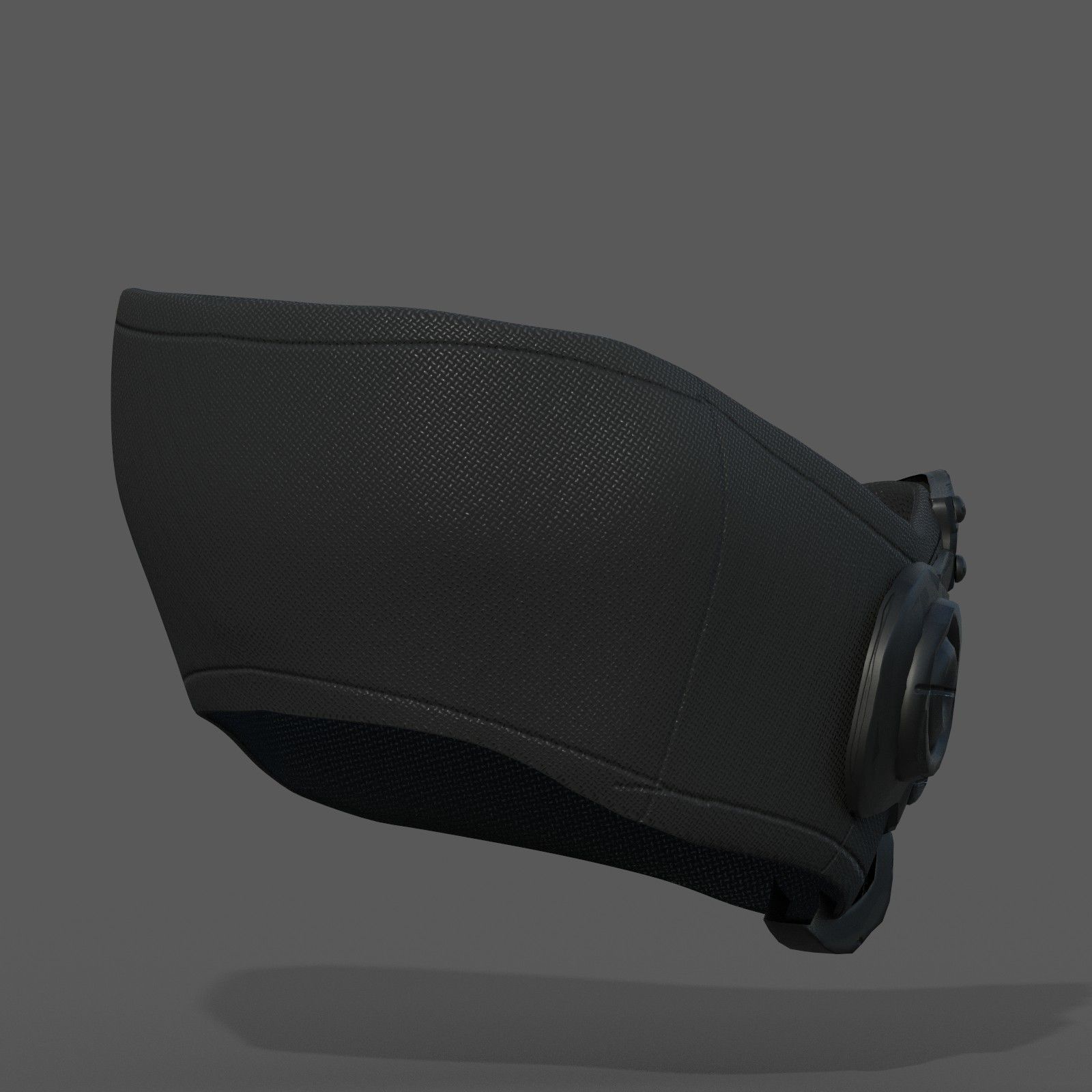 Gas mask respirator scifi futuristic 3d  Low-poly 3D model_3