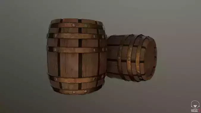 Barrel two wooden barrels