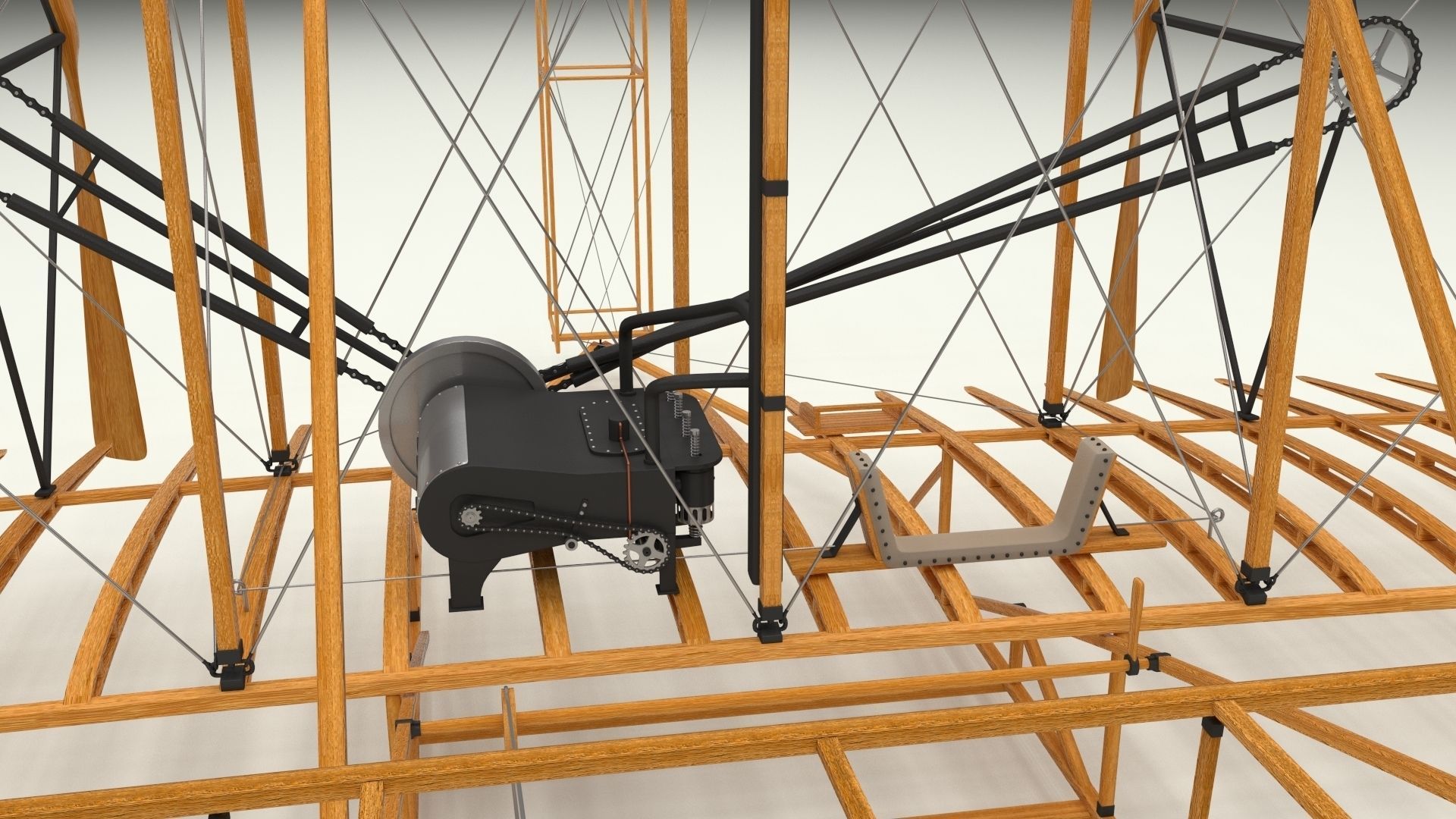 Animated Wright Flyer 3D model_34