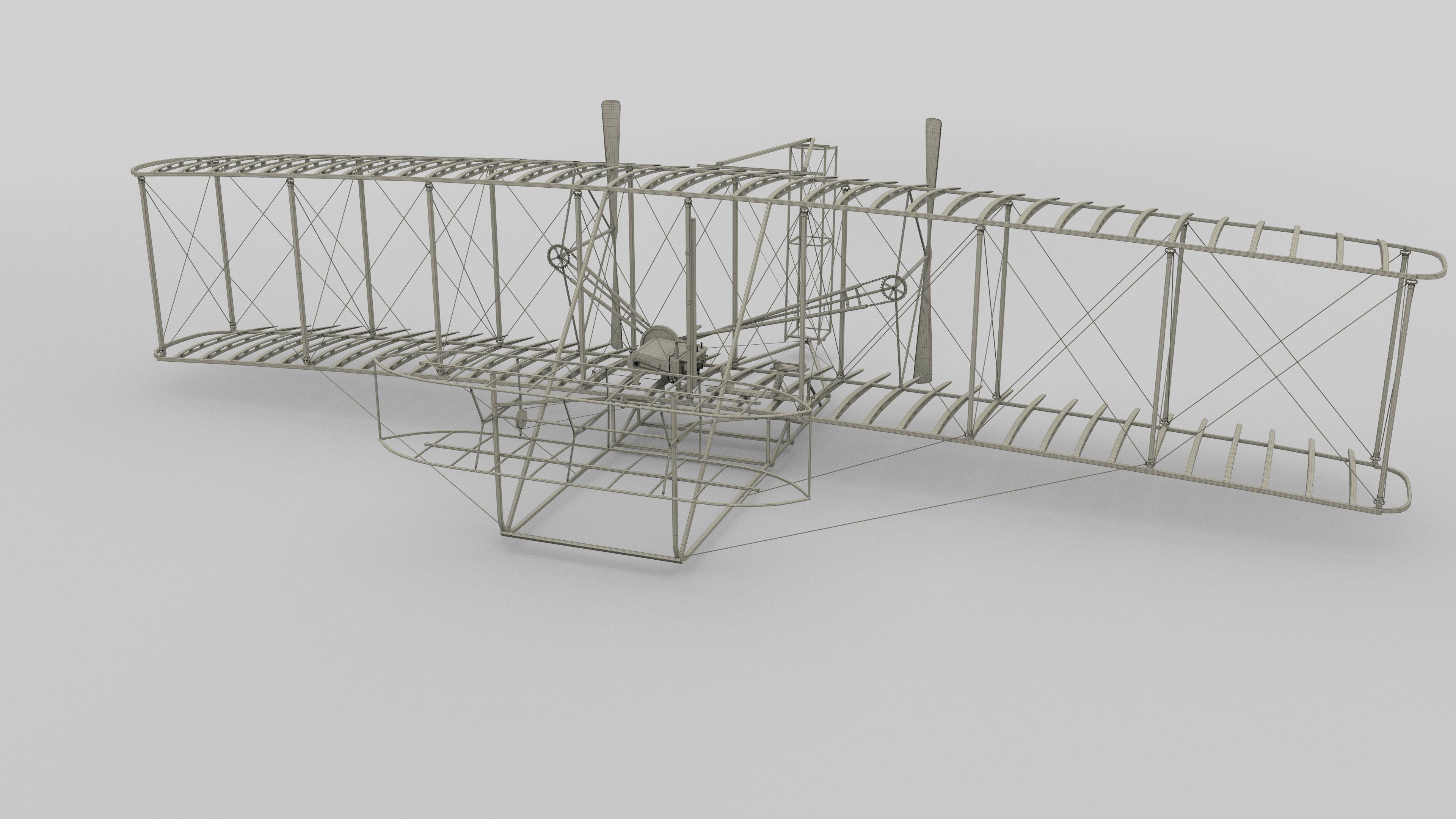 Animated Wright Flyer 3D model_48