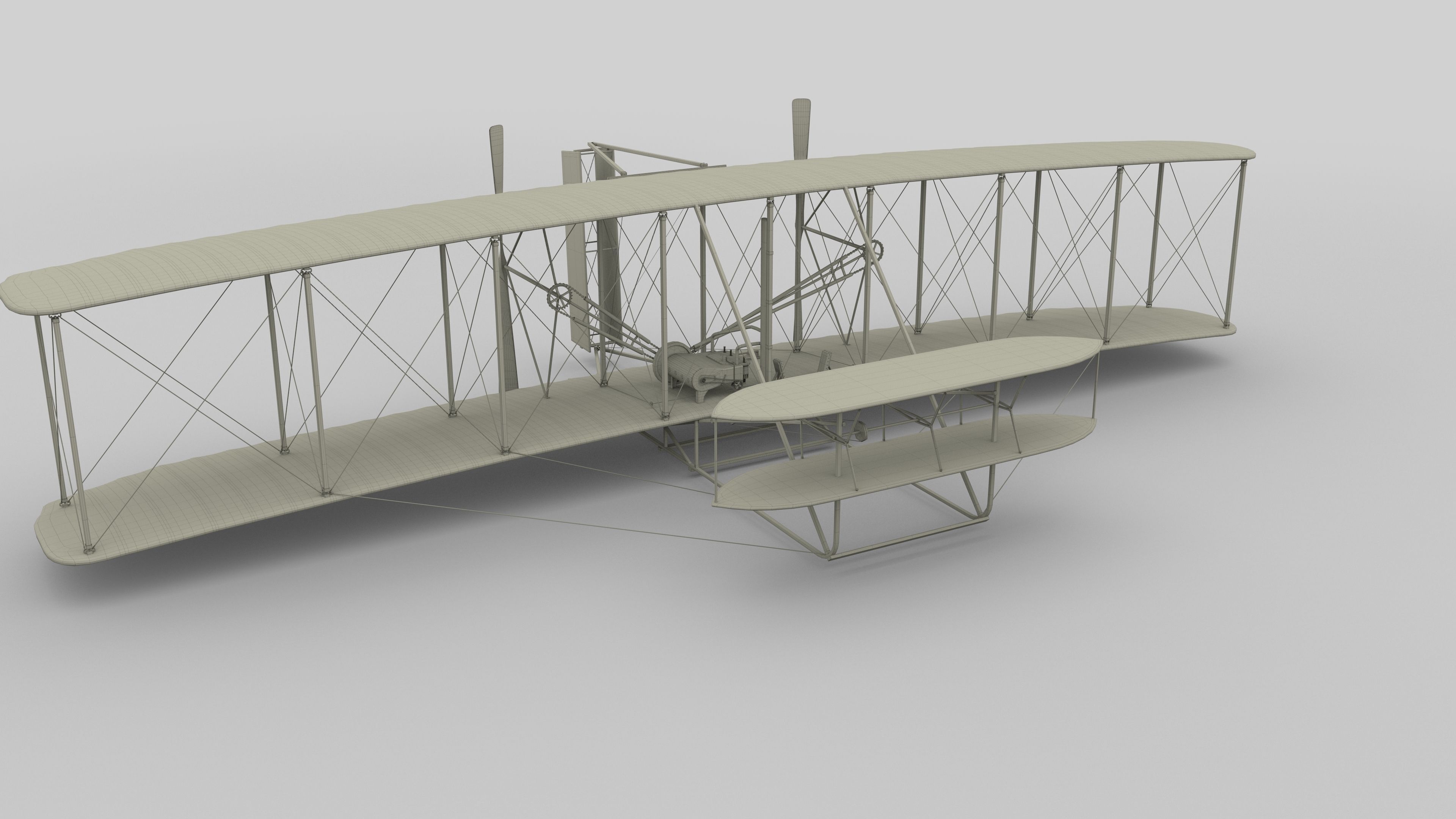 Animated Wright Flyer 3D model_42