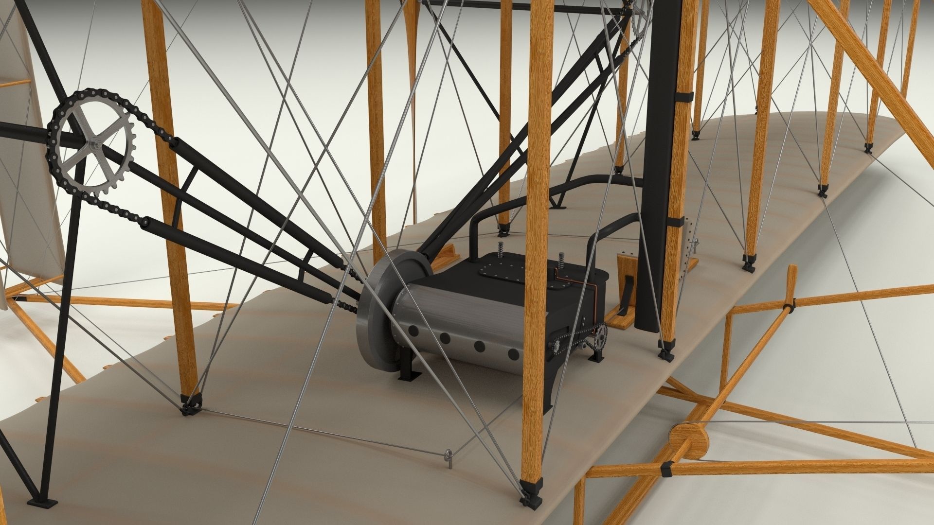 Animated Wright Flyer 3D model_19