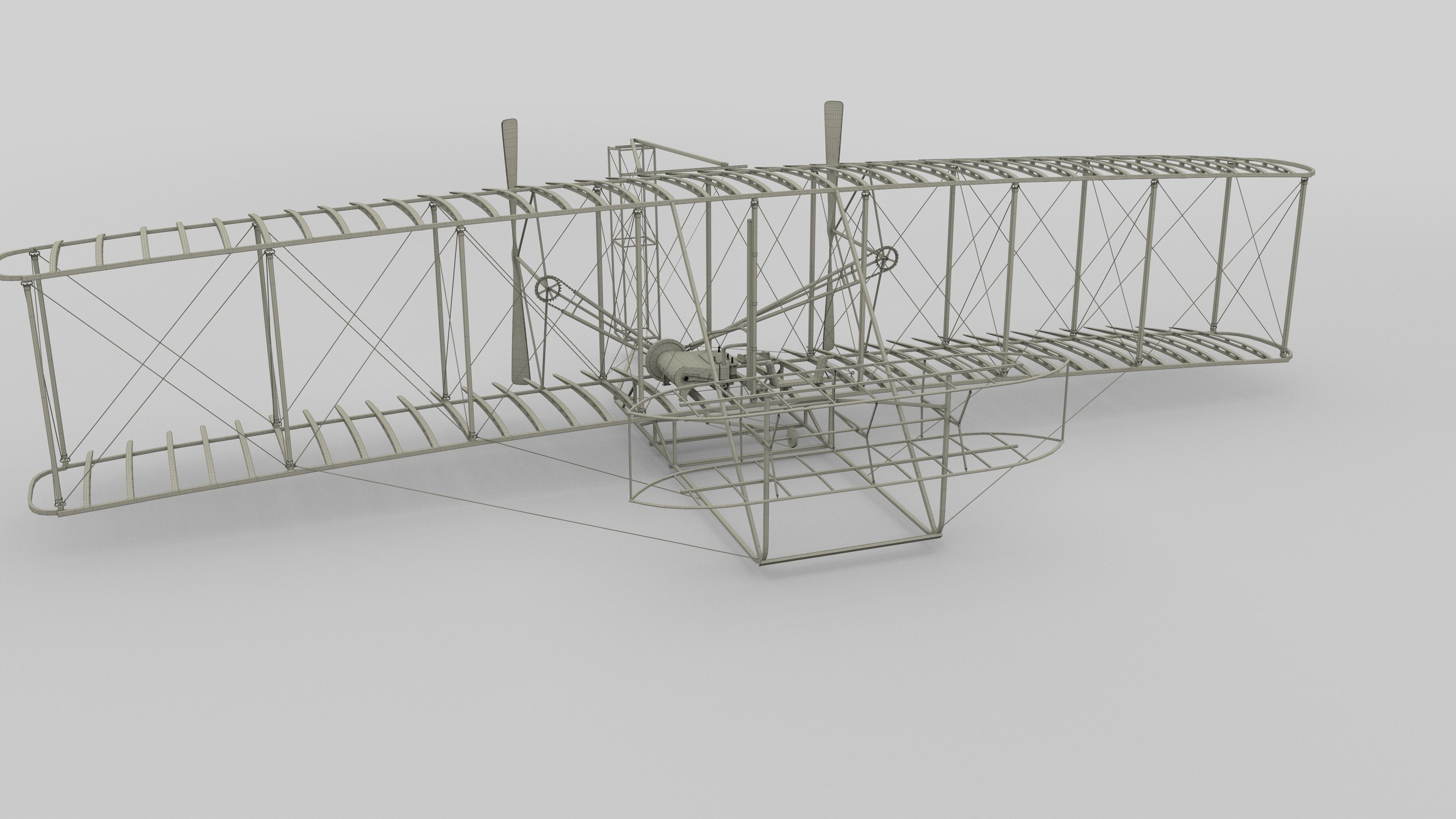 Animated Wright Flyer 3D model_76